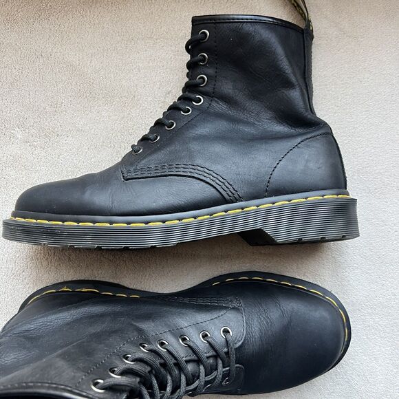 Dr. Martens 20846 Black Smooth Leather 8-Eye Combat Boot Men 9 Women 10 Grunge - Picture 16 of 16